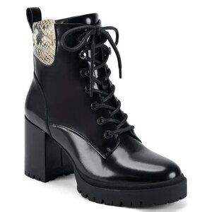 AEROSOLES Black and Silver Ankle Boots